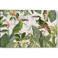 Picture of Green Nostalgic Tropical Birds _GroupedProduct_Rectangle_Landscape_Canvas_