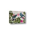 Picture of Blue Nostalgic Tropical Parrot Birds _GroupedProduct_Rectangle_Landscape_Canvas_