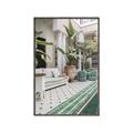 Picture of Green Hotel Pool _GroupedProduct_Rectangle_Portrait_Photography _GroupedProduct_Rectangle_Portrait_Canvas_Framed_