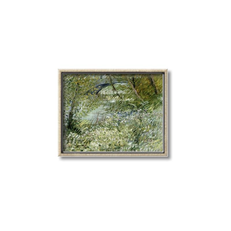 Picture of Vincent Van Gogh's River Bank In Springtime (1887) _GroupedProduct_Rectangle_Landscape_Canvas_Framed_