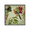 Picture of Tangerine Vintage Bird _GroupedProduct_Square_Canvas_Framed_