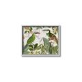 Picture of Green Nostalgic Tropical Birds _GroupedProduct_Rectangle_Landscape_Canvas_Framed_