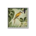 Picture of Yellow Nostalgic Tropical Birds _GroupedProduct_Square_Canvas_Framed_