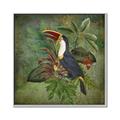 Picture of Tropical Paradise Toucan Bird _GroupedProduct_Square_Canvas_Framed_