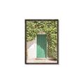 Picture of Green Door with Lush Leaves _GroupedProduct_Rectangle_Portrait_Photography _GroupedProduct_Rectangle_Portrait_Canvas_Framed_