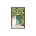 Picture of Green Door with Lush Leaves _GroupedProduct_Rectangle_Portrait_Photography _GroupedProduct_Rectangle_Portrait_Canvas_Framed_