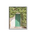 Picture of Green Door with Lush Leaves _GroupedProduct_Rectangle_Portrait_Photography _GroupedProduct_Rectangle_Portrait_Canvas_Framed_