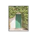 Picture of Green Door with Lush Leaves _GroupedProduct_Rectangle_Portrait_Photography _GroupedProduct_Rectangle_Portrait_Canvas_Framed_