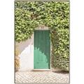Picture of Green Door with Lush Leaves _GroupedProduct_Rectangle_Portrait_Photography _GroupedProduct_Rectangle_Portrait_Canvas_Framed_