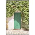 Picture of Green Door with Lush Leaves _GroupedProduct_Rectangle_Portrait_Photography _GroupedProduct_Rectangle_Portrait_Canvas_Framed_