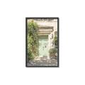 Picture of Pastel Green Door in Spring _GroupedProduct_Rectangle_Portrait_Photography _GroupedProduct_Rectangle_Portrait_Canvas_Framed_