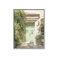 Picture of Pastel Green Door in Spring _GroupedProduct_Rectangle_Portrait_Photography _GroupedProduct_Rectangle_Portrait_Canvas_Framed_