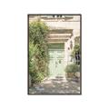 Picture of Pastel Green Door in Spring _GroupedProduct_Rectangle_Portrait_Photography _GroupedProduct_Rectangle_Portrait_Canvas_Framed_