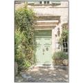 Picture of Pastel Green Door in Spring _GroupedProduct_Rectangle_Portrait_Photography _GroupedProduct_Rectangle_Portrait_Canvas_Framed_