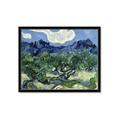 Picture of Vincent Van Gogh's Olive Trees With the Alpilles (1889) _GroupedProduct_Rectangle_Landscape_Framed_Matted_