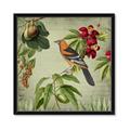 Picture of Tangerine Vintage Bird _GroupedProduct_Square_Framed_Matted_