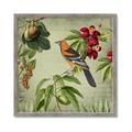 Picture of Tangerine Vintage Bird _GroupedProduct_Square_Framed_Matted_