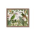 Picture of Green Nostalgic Tropical Birds _GroupedProduct_Rectangle_Landscape_Framed_Matted_