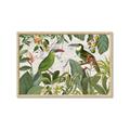Picture of Green Nostalgic Tropical Birds _GroupedProduct_Rectangle_Landscape_Framed_Matted_