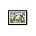 Picture of Green Nostalgic Tropical Birds _GroupedProduct_Rectangle_Landscape_Framed_Matted_