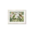 Picture of Green Nostalgic Tropical Birds _GroupedProduct_Rectangle_Landscape_Framed_Matted_