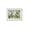 Picture of Green Nostalgic Tropical Birds _GroupedProduct_Rectangle_Landscape_Framed_Matted_