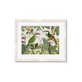 Picture of Green Nostalgic Tropical Birds _GroupedProduct_Rectangle_Landscape_Framed_Matted_
