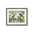 Picture of Green Nostalgic Tropical Birds _GroupedProduct_Rectangle_Landscape_Framed_Matted_