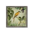 Picture of Yellow Nostalgic Tropical Birds _GroupedProduct_Square_Framed_Matted_