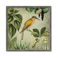 Picture of Yellow Nostalgic Tropical Birds _GroupedProduct_Square_Framed_Matted_