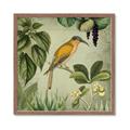 Picture of Yellow Nostalgic Tropical Birds _GroupedProduct_Square_Framed_Matted_