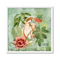 Picture of Tropical Paradise Cockatoos Bird _GroupedProduct_Square_Framed_Matted_