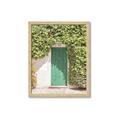 Picture of Green Door with Lush Leaves _GroupedProduct_Rectangle_Portrait_Photography _GroupedProduct_Rectangle_Portrait_Framed_Matted_