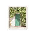 Picture of Green Door with Lush Leaves _GroupedProduct_Rectangle_Portrait_Photography _GroupedProduct_Rectangle_Portrait_Framed_Matted_