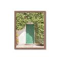 Picture of Green Door with Lush Leaves _GroupedProduct_Rectangle_Portrait_Photography _GroupedProduct_Rectangle_Portrait_Framed_Matted_