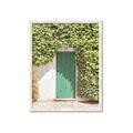 Picture of Green Door with Lush Leaves _GroupedProduct_Rectangle_Portrait_Photography _GroupedProduct_Rectangle_Portrait_Framed_Matted_