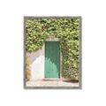 Picture of Green Door with Lush Leaves _GroupedProduct_Rectangle_Portrait_Photography _GroupedProduct_Rectangle_Portrait_Framed_Matted_