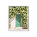 Picture of Green Door with Lush Leaves _GroupedProduct_Rectangle_Portrait_Photography _GroupedProduct_Rectangle_Portrait_Framed_Matted_