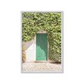 Picture of Green Door with Lush Leaves _GroupedProduct_Rectangle_Portrait_Photography _GroupedProduct_Rectangle_Portrait_Framed_Matted_