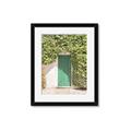 Picture of Green Door with Lush Leaves _GroupedProduct_Rectangle_Portrait_Photography _GroupedProduct_Rectangle_Portrait_Framed_Matted_