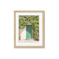 Picture of Green Door with Lush Leaves _GroupedProduct_Rectangle_Portrait_Photography _GroupedProduct_Rectangle_Portrait_Framed_Matted_