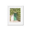 Picture of Green Door with Lush Leaves _GroupedProduct_Rectangle_Portrait_Photography _GroupedProduct_Rectangle_Portrait_Framed_Matted_