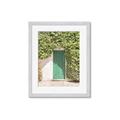 Picture of Green Door with Lush Leaves _GroupedProduct_Rectangle_Portrait_Photography _GroupedProduct_Rectangle_Portrait_Framed_Matted_