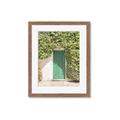 Picture of Green Door with Lush Leaves _GroupedProduct_Rectangle_Portrait_Photography _GroupedProduct_Rectangle_Portrait_Framed_Matted_