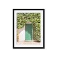 Picture of Green Door with Lush Leaves _GroupedProduct_Rectangle_Portrait_Photography _GroupedProduct_Rectangle_Portrait_Framed_Matted_