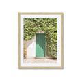 Picture of Green Door with Lush Leaves _GroupedProduct_Rectangle_Portrait_Photography _GroupedProduct_Rectangle_Portrait_Framed_Matted_