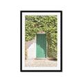 Picture of Green Door with Lush Leaves _GroupedProduct_Rectangle_Portrait_Photography _GroupedProduct_Rectangle_Portrait_Framed_Matted_