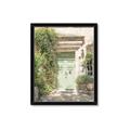 Picture of Pastel Green Door in Spring _GroupedProduct_Rectangle_Portrait_Photography _GroupedProduct_Rectangle_Portrait_Framed_Matted_