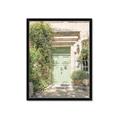 Picture of Pastel Green Door in Spring _GroupedProduct_Rectangle_Portrait_Photography _GroupedProduct_Rectangle_Portrait_Framed_Matted_