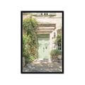 Picture of Pastel Green Door in Spring _GroupedProduct_Rectangle_Portrait_Photography _GroupedProduct_Rectangle_Portrait_Framed_Matted_